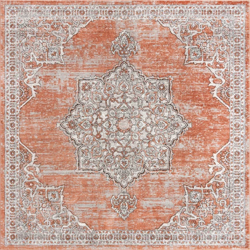 heroina medallon floral en rosa salmon