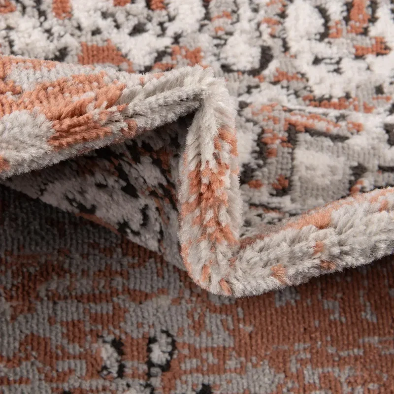 heroina medallon floral en rosa salmon