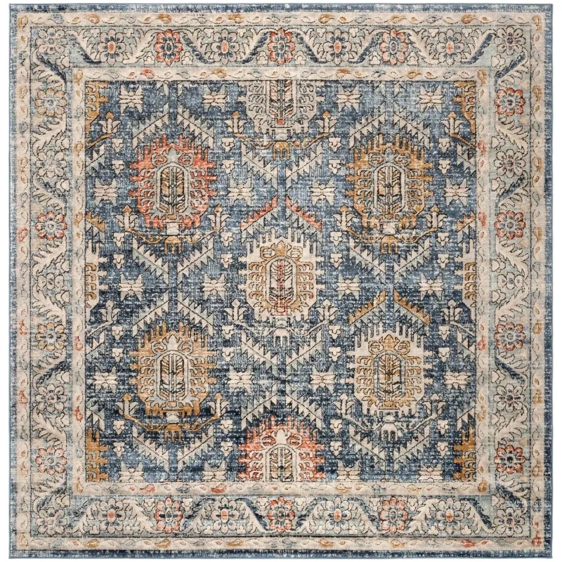 heroina ornamentos en azul