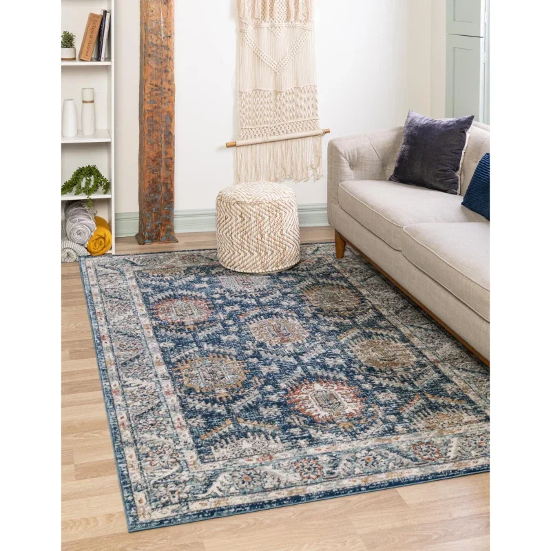 Tapete Heroina Ornamentos en Azul