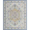 houston medallon floral en azul cielo