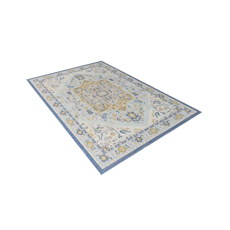 houston medallon floral en azul cielo