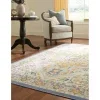 houston medallon floral en azul cielo