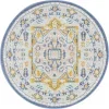 houston medallon floral en azul cielo