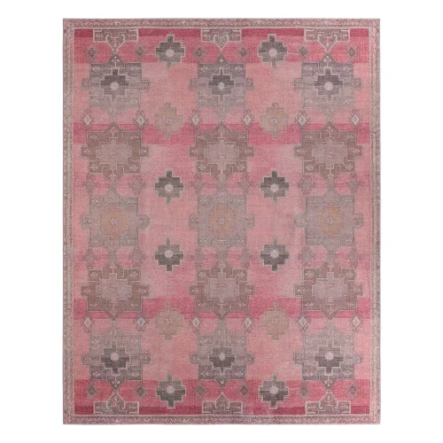 Tapete Instante Medallones Tribales Vintage en Rosa y Taupe
