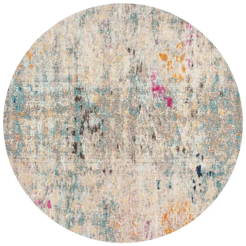 Tapete James Abstracto en Gris con Amarillo