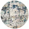 Tapete James Abstracto en Marfil con Azul