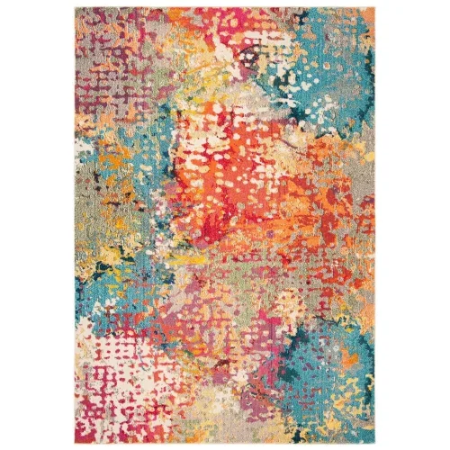 Tapete James Abstracto en Marfil con Multicolor