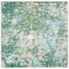 Tapete James Abstracto en Verde con Azul
