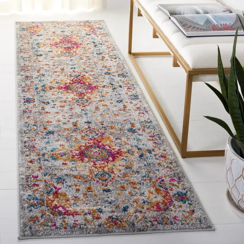 Tapete James Bohemio en Gris con Rosa
