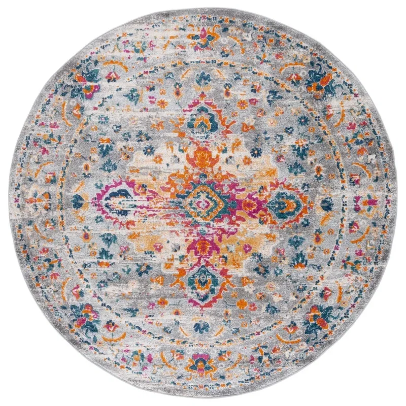 Tapete James Bohemio en Gris con Rosa