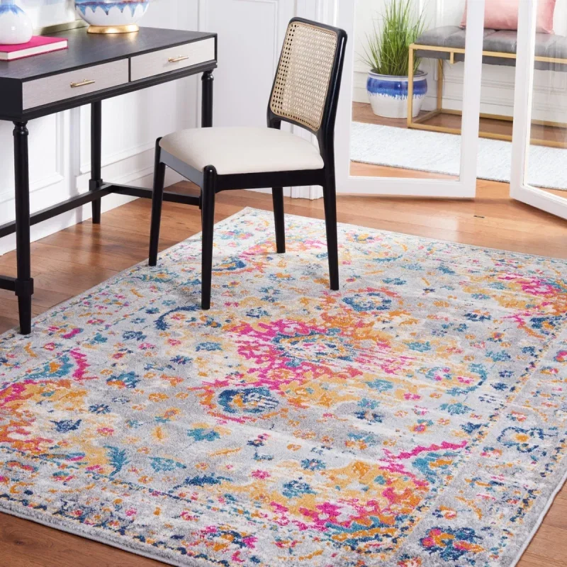 Tapete James Bohemio en Gris con Rosa