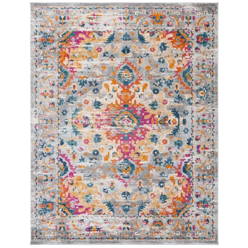 Tapete James Bohemio en Gris con Rosa