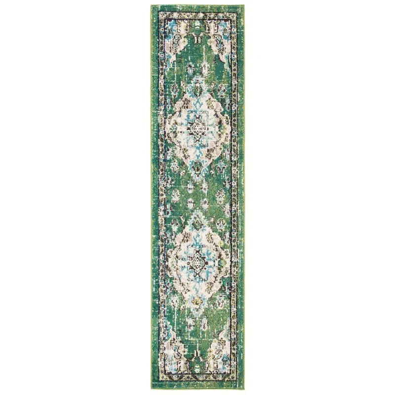 Tapete James Bohemio en Verde con Azul