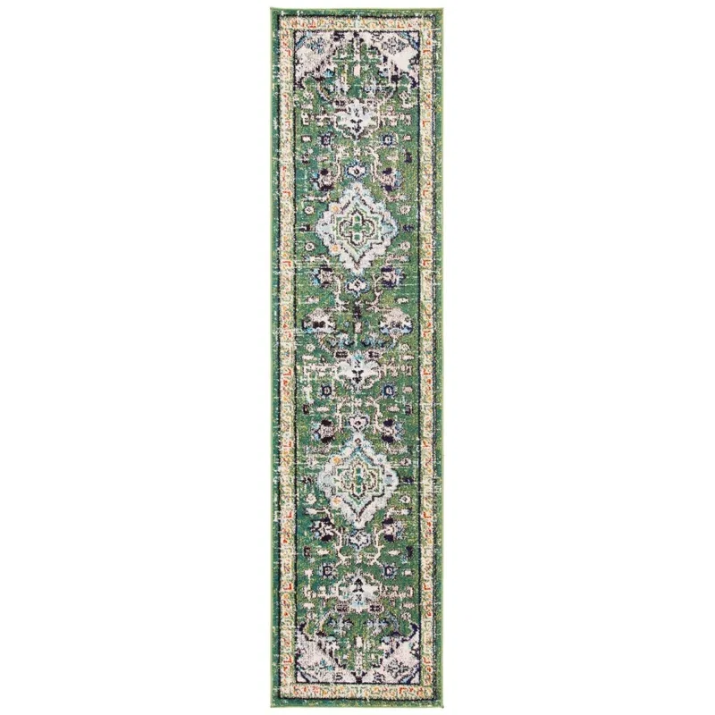 Tapete James Bohemio en Verde con Azul