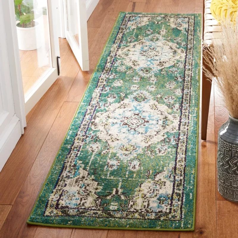 Tapete James Bohemio en Verde con Azul