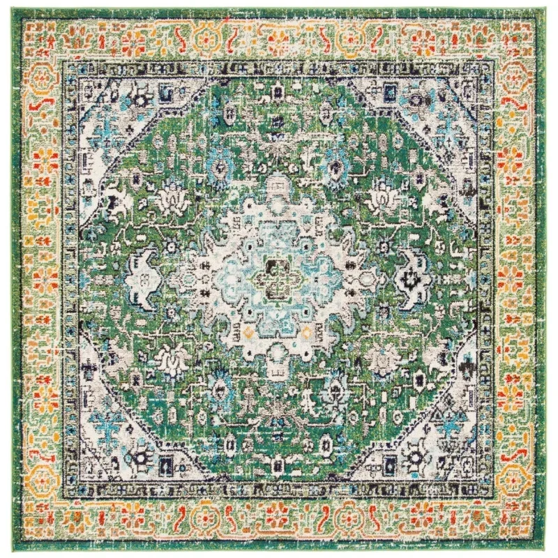 Tapete James Bohemio en Verde con Azul
