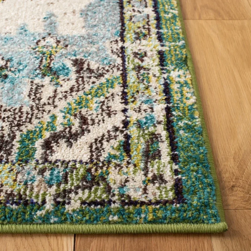 Tapete James Bohemio en Verde con Azul
