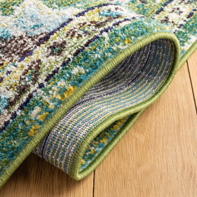 Tapete James Bohemio en Verde con Azul