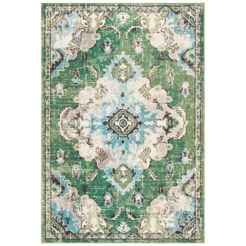 Tapete James Bohemio en Verde con Azul