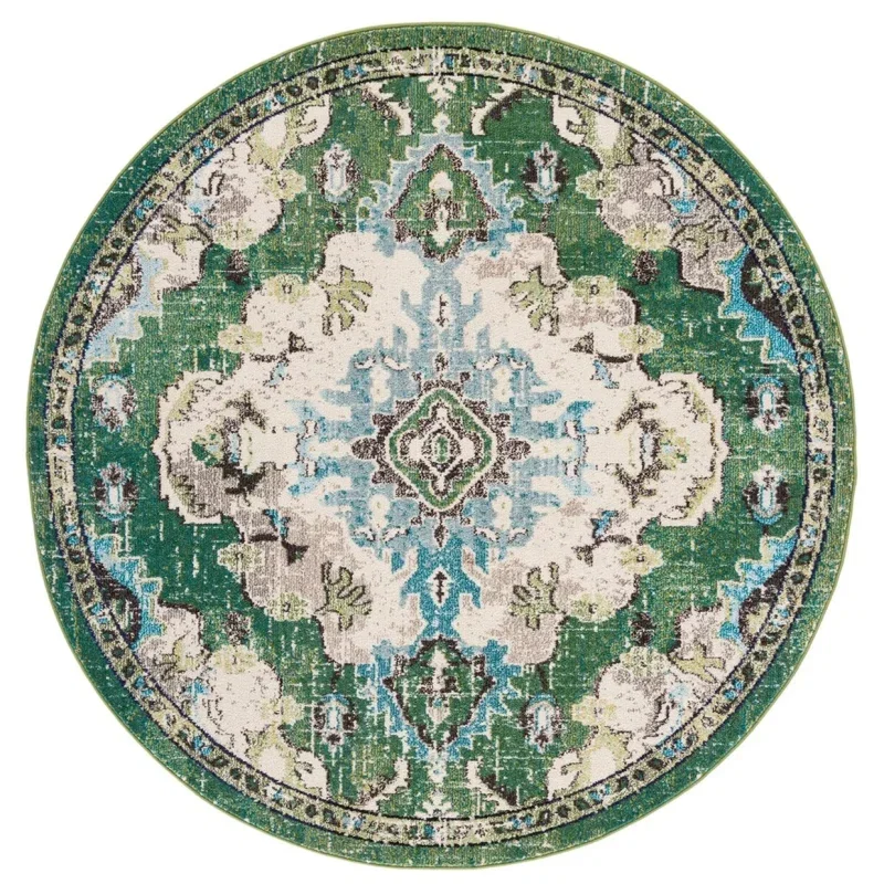 Tapete James Bohemio en Verde con Azul