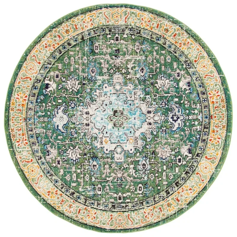 Tapete James Bohemio en Verde con Azul
