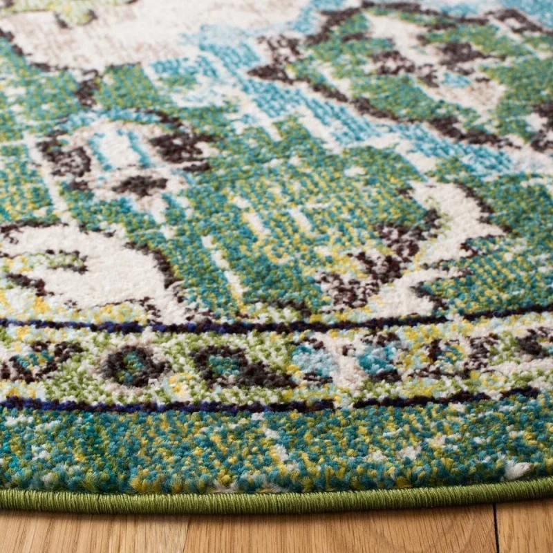 Tapete James Bohemio en Verde con Azul