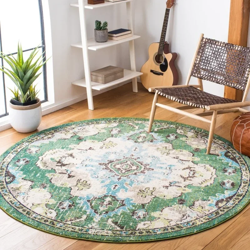 Tapete James Bohemio en Verde con Azul