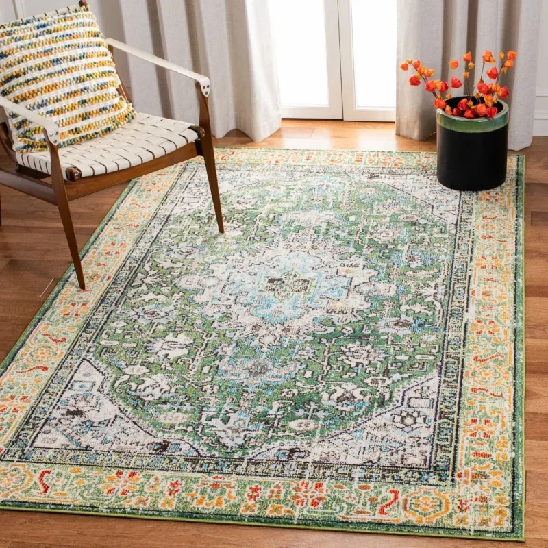 Tapete James Bohemio en Verde con Azul