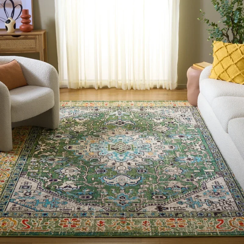 Tapete James Bohemio en Verde con Azul