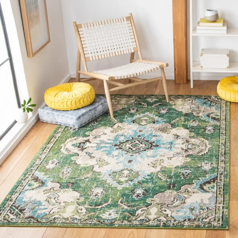 Tapete James Bohemio en Verde con Azul