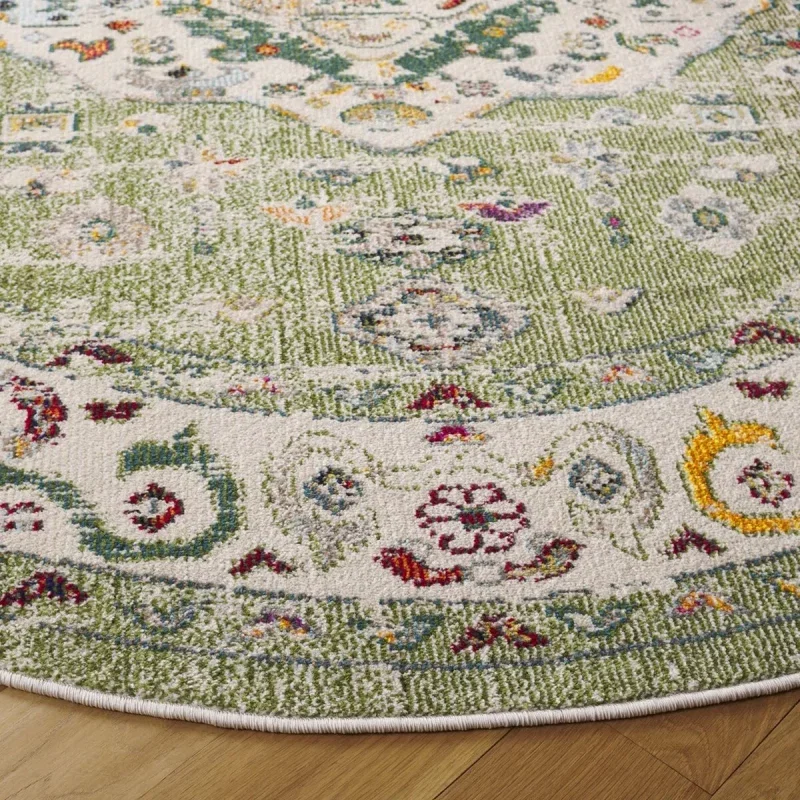 Tapete James Bohemio en Verde con Marfil