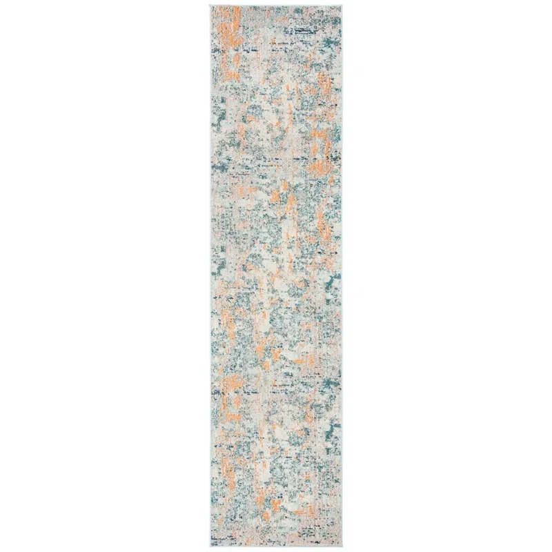 Tapete James de Curvas en Azul con Beige