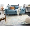 Tapete James de Curvas en Azul con Beige