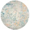 Tapete James de Curvas en Azul con Beige
