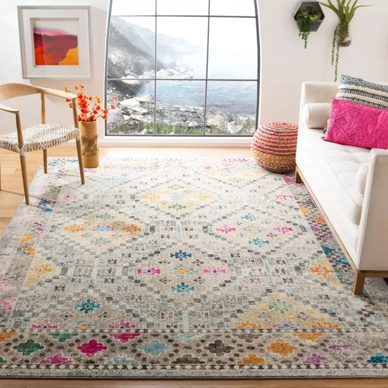 Tapete James de Diamantes en Gris con Amarillo