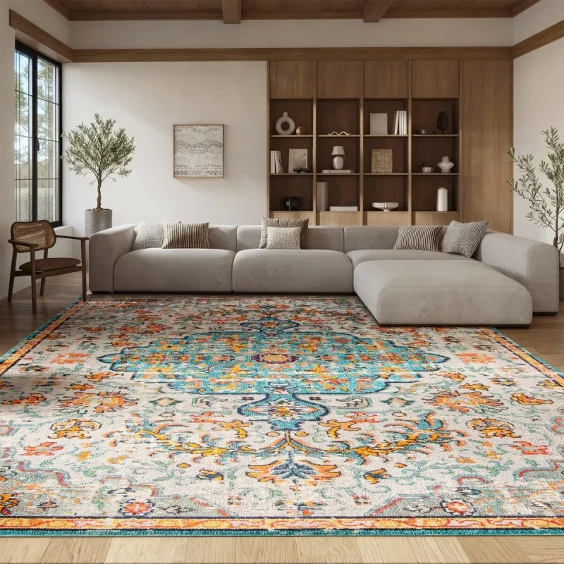 Tapete James de Flores Dispersas en Gris con Azul