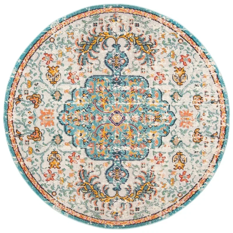 Tapete James de Flores Dispersas en Gris con Azul