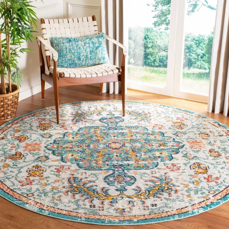 Tapete James de Flores Dispersas en Gris con Azul