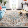 Tapete James de Flores Dispersas en Gris con Azul