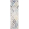 Tapete James Floral en Marfil con Azul