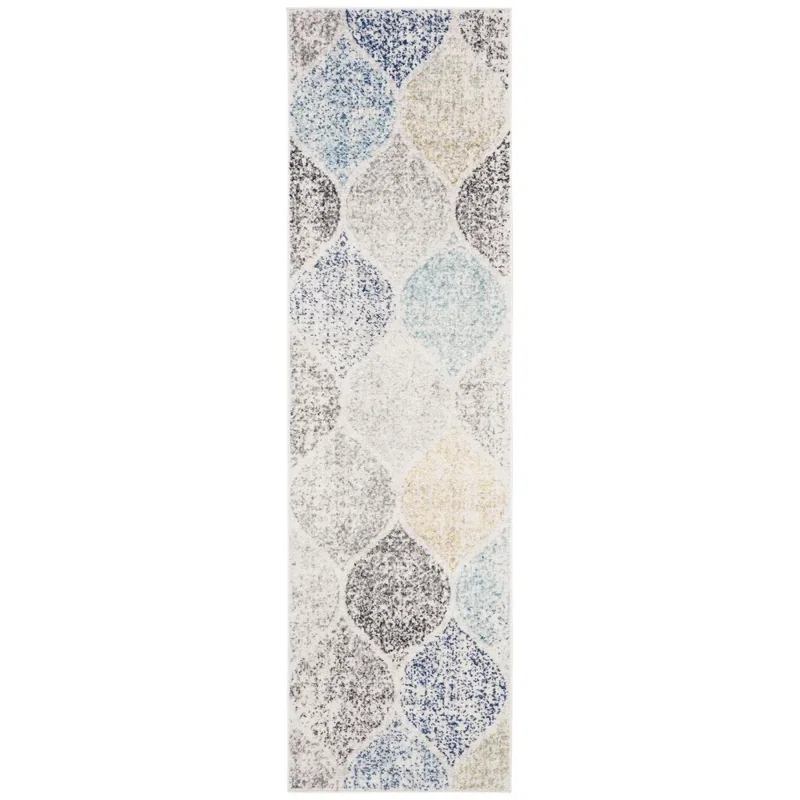 Tapete James Floral en Marfil con Azul