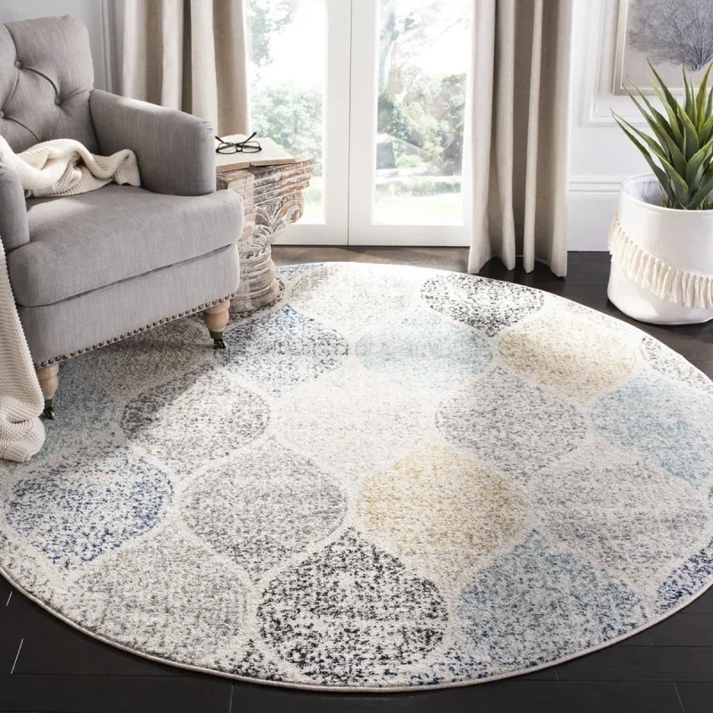 Tapete James Floral en Marfil con Azul