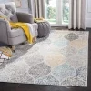 Tapete James Floral en Marfil con Azul