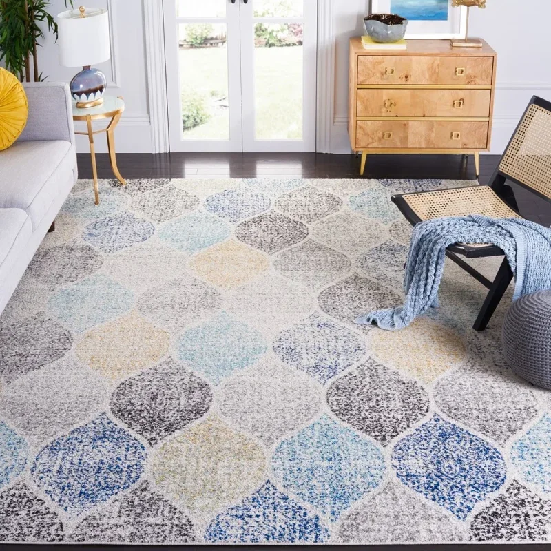Tapete James Floral en Marfil con Azul