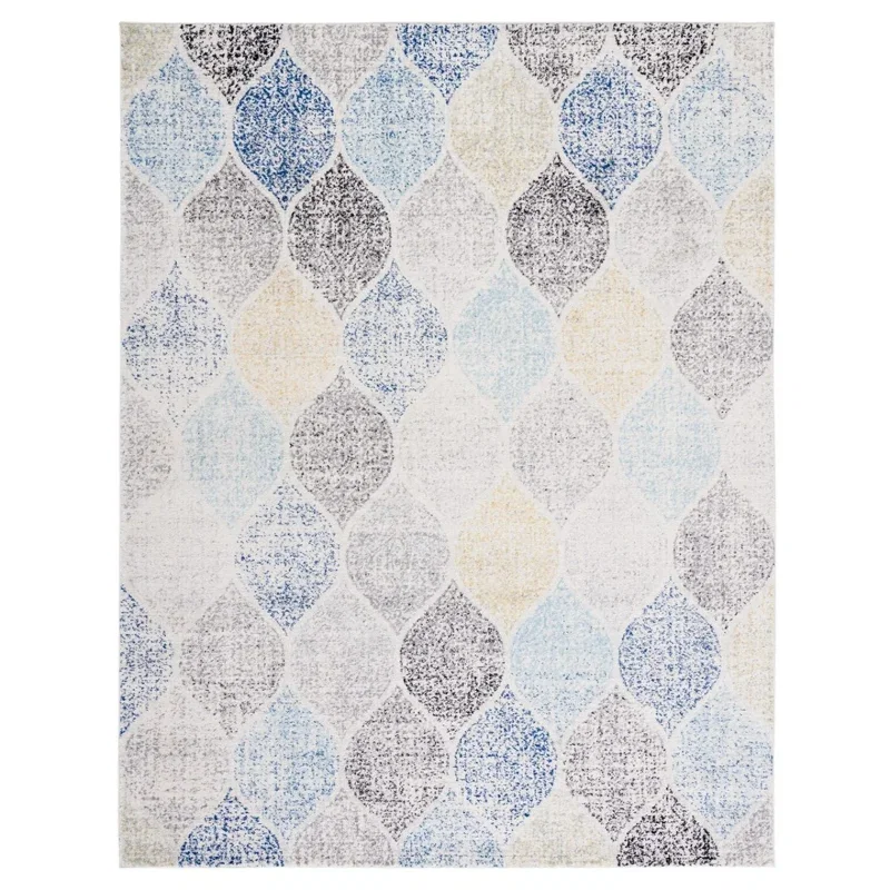 Tapete James Floral en Marfil con Azul