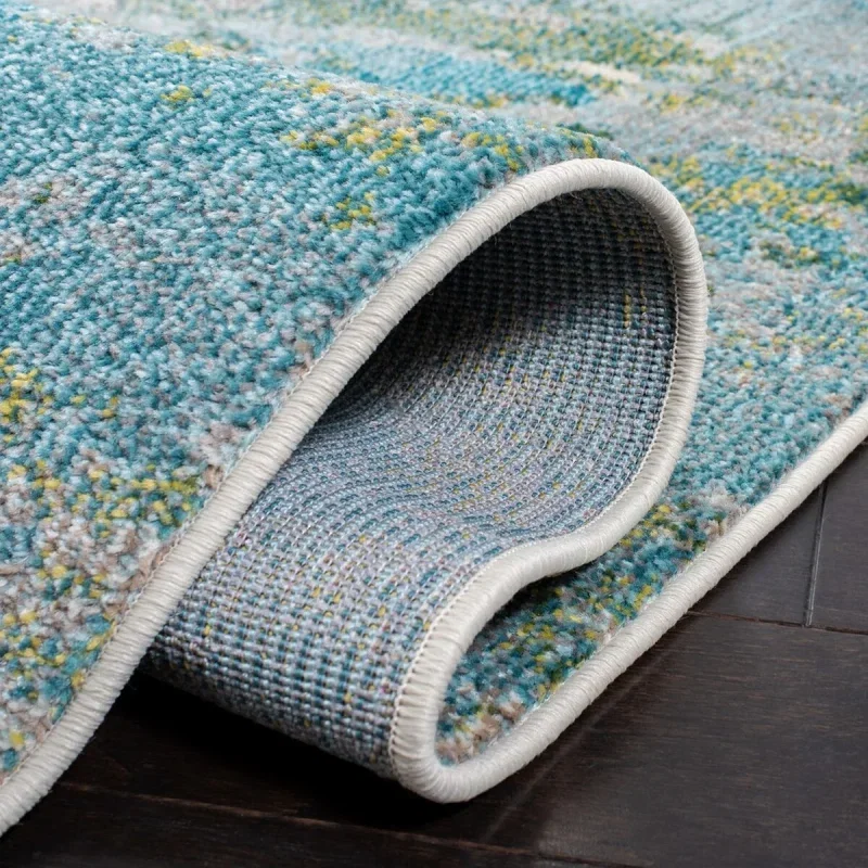 Tapete James Moderno en Azul con Verde
