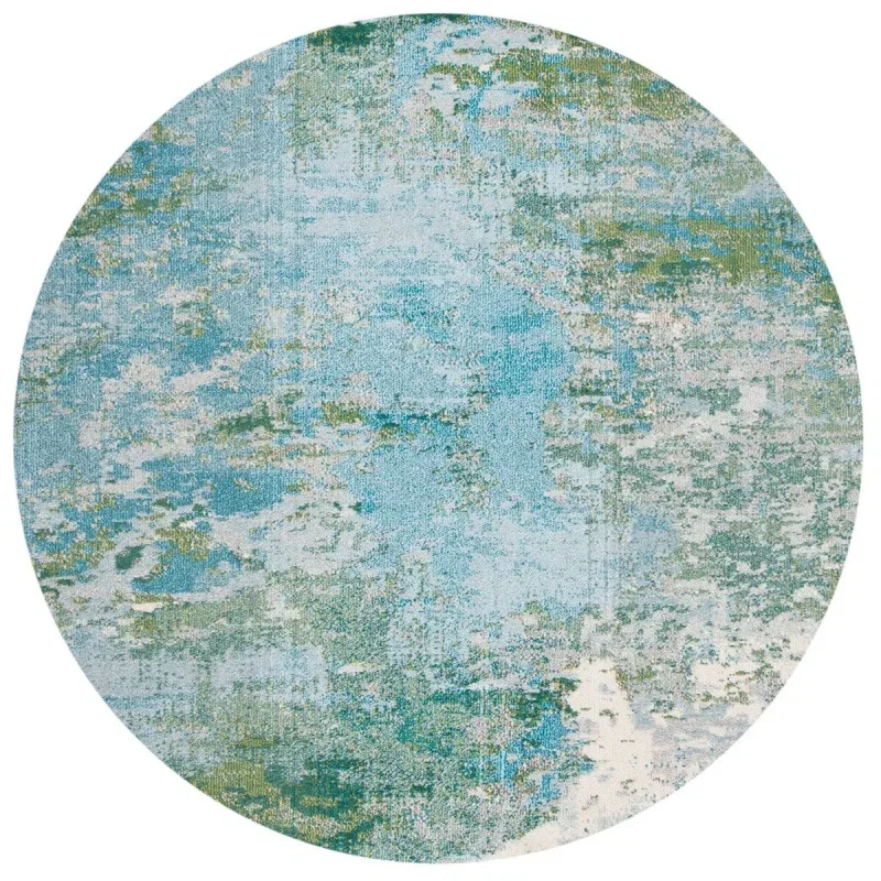 Tapete James Moderno en Azul con Verde