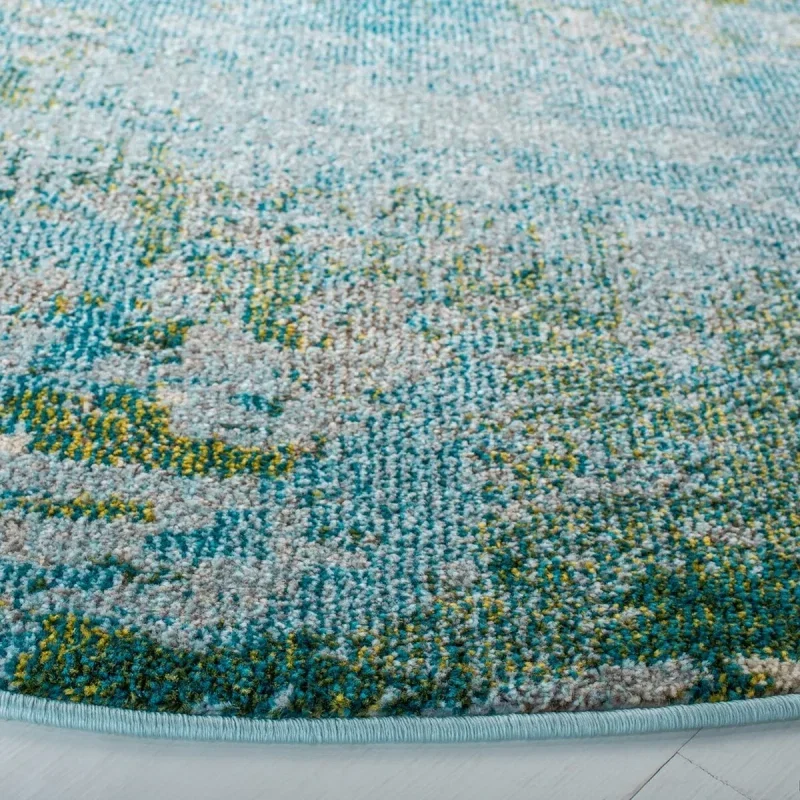Tapete James Moderno en Azul con Verde