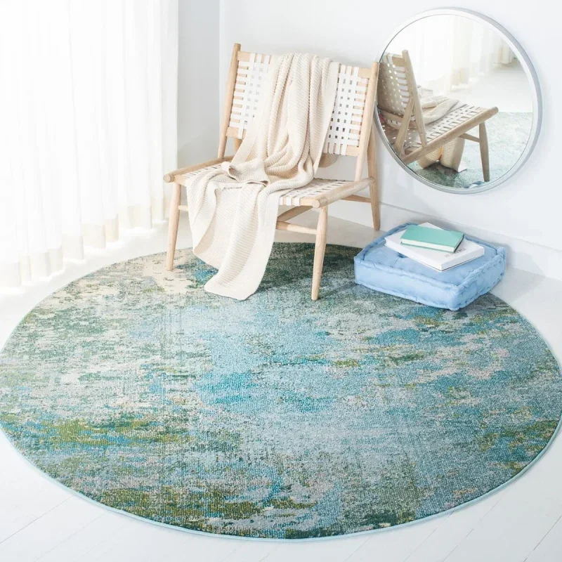 Tapete James Moderno en Azul con Verde